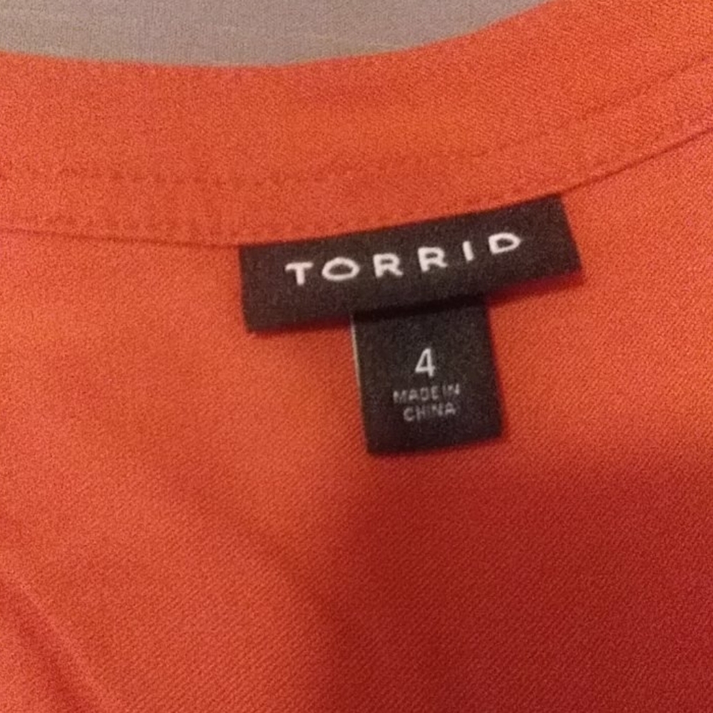 Orange button down shirt - Picture 3 of 3